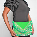'Ananda' Tribal Clutch (Green)
