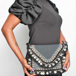 'Ananda' Tribal Clutch (Black)
