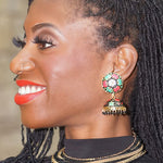 'Lalita' Stud Drops - (Black, Red & Green)