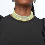 'Fawzaana' Choker - (Lime Green/Silver)