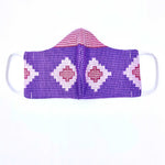 'ZIKORA' AFRICAN PRINT MASK+HEAD-WRAP SET (PINK/PURPLE)