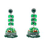 'Soni' Drops - Green Floral