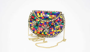 'Ani' Metal Mosaic Bag (Multi-Colored)